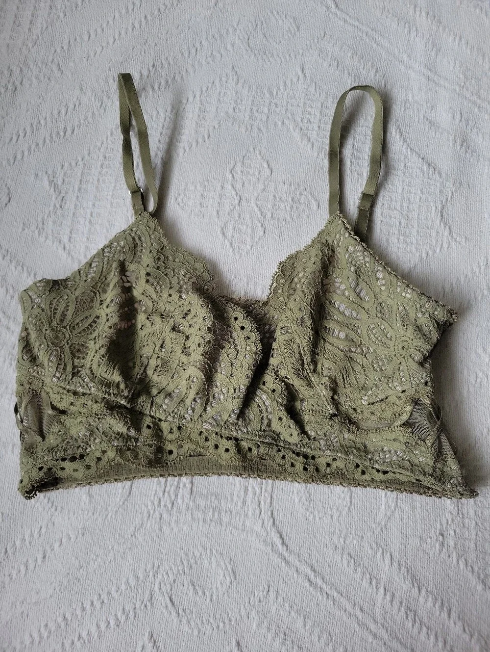 Victoria's Secret Olive Green Lace Bralette
